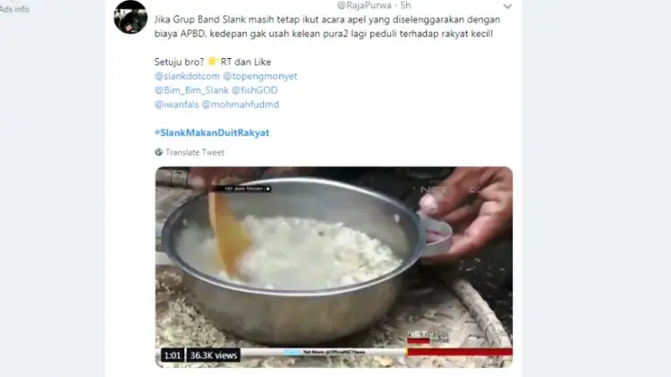 Apel Kebangsaan Hingga Cuitan #SlankMakanDuitRakyat Heboh di Twitter