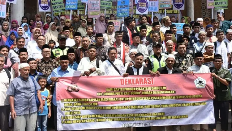 Tekan Golput, Polres Bogor Ikut Sosialisasikan Pemilu
