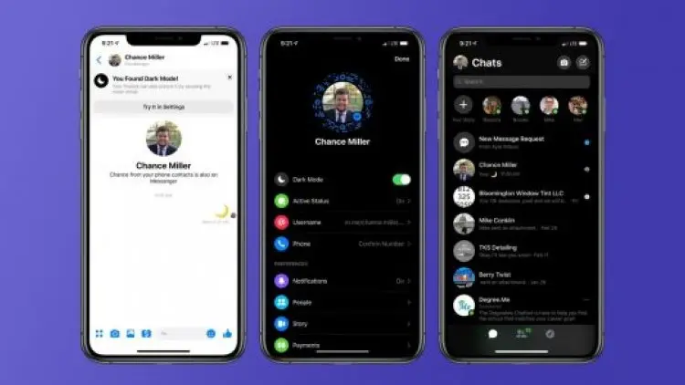 Facebook Resmikan Mode Gelap untuk Messenger