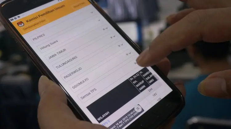 Data Situng KPU Sudah Mencapai 69,09 Persen