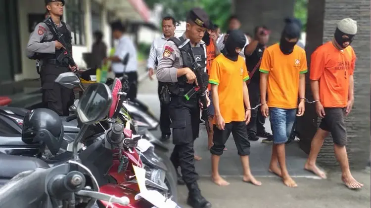 Ashiappp...Gerombolan Pencuri Motor Bogor Disapu Polisi