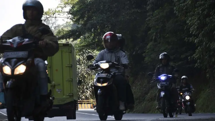 Kondisi Arus Mudik di Jalur Tengah Cadas Pangeran