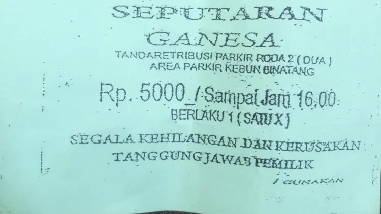 Waduh, Lebaran Tiket Parkir Pun Naik Jadi Rp5.000