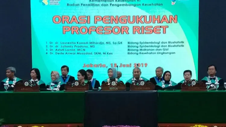 Badan Litbangkes Kukuhkan Empat Profesor Riset