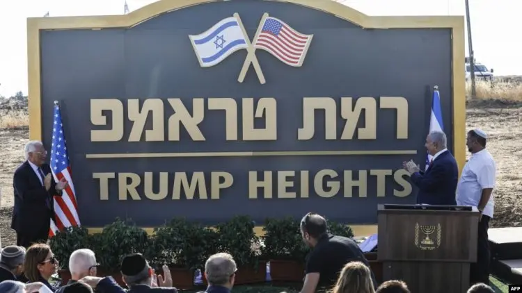 Nama Trump Hiasi Dataran Golan