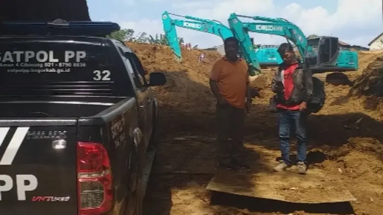 Satpol PP Kabupaten Bogor Jerat Pengusaha Tambang Ilegal 