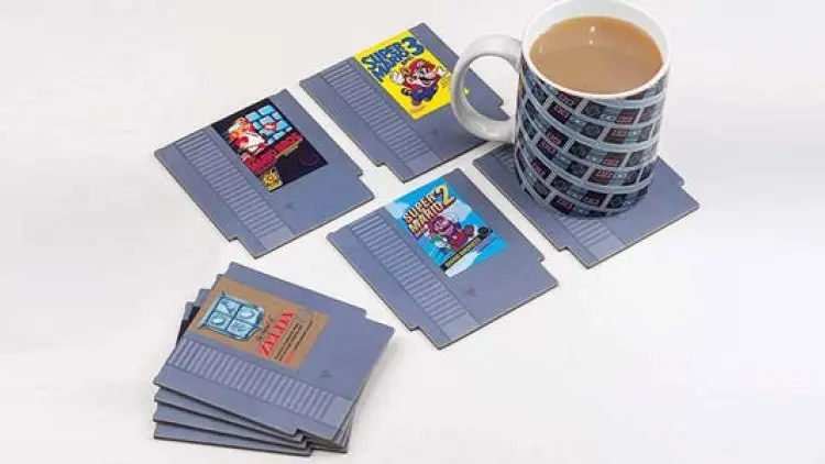 Produk Tatakan Gelas ala Cartridge Nintendo