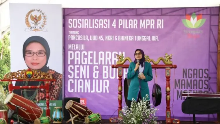 Pergelaran Seni Budaya Empat Pilar MPR Semarak di Cianjur