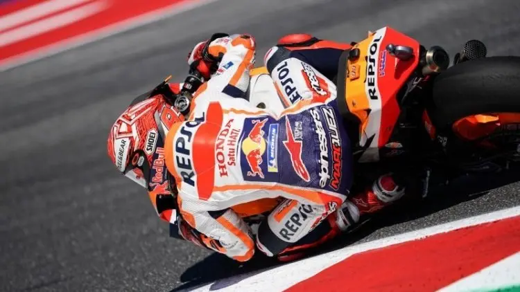 Marquez Melesat di FP1 GP Aragon