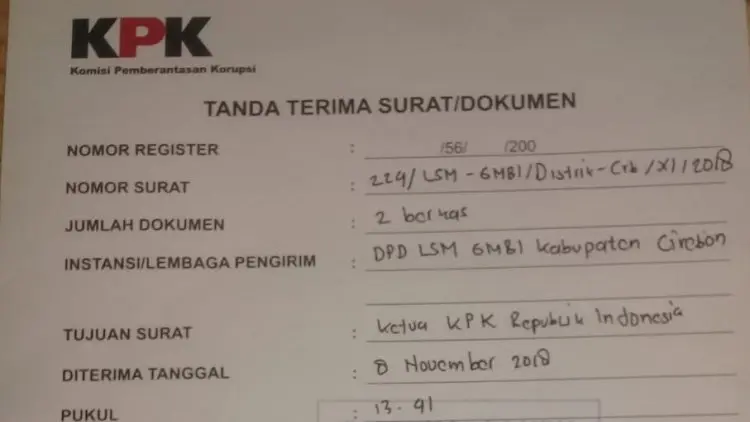 GMBI Cirebon Dorong KPK Tetapkan Tersangka Suap Perda RTRW