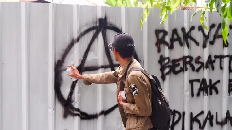 Ada Simbol Anarko di Sekitar Masa Aksi