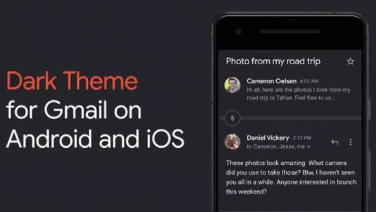 Gmail di Android dan iOS Dapatkan Dark Mode