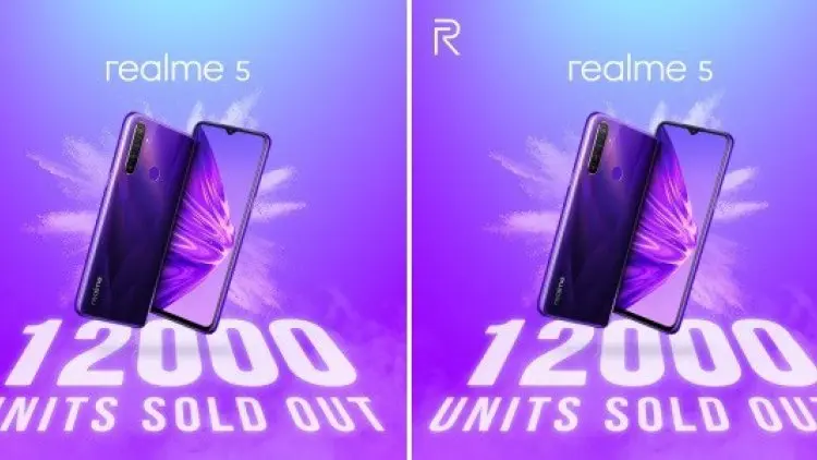 Flash Sale Perdana, 12.000 Unit Realme 5 Ludes