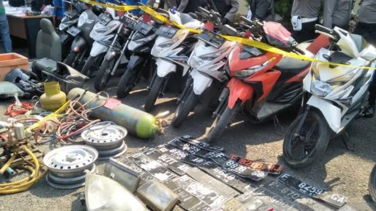 Puluhan Kendaraan Hasil Ranmor Diamankan Polres Cianjur