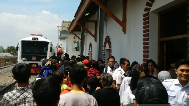PT KAI Uji Coba Rel Stasiun Cibatu-Wanaraja di Garut