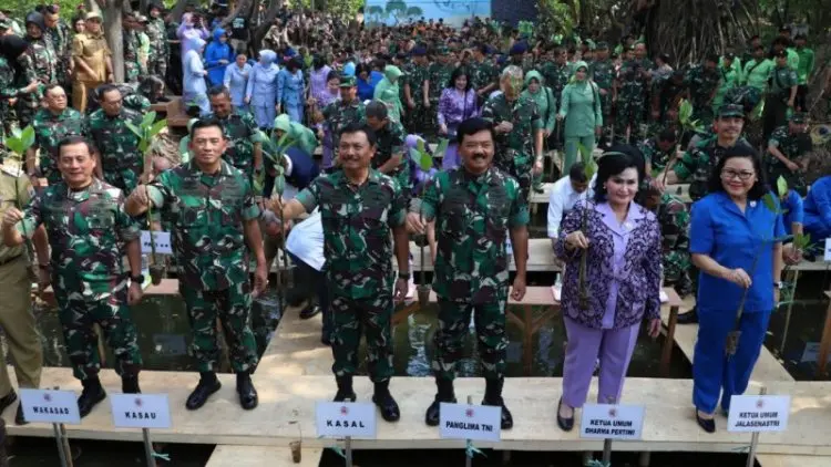 TNI Tanam 3000.074 Mangrove dari Sabang sampai Merauke