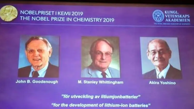 Penemu Baterai Lithium-Ion Sabet Nobel Kimia 2019