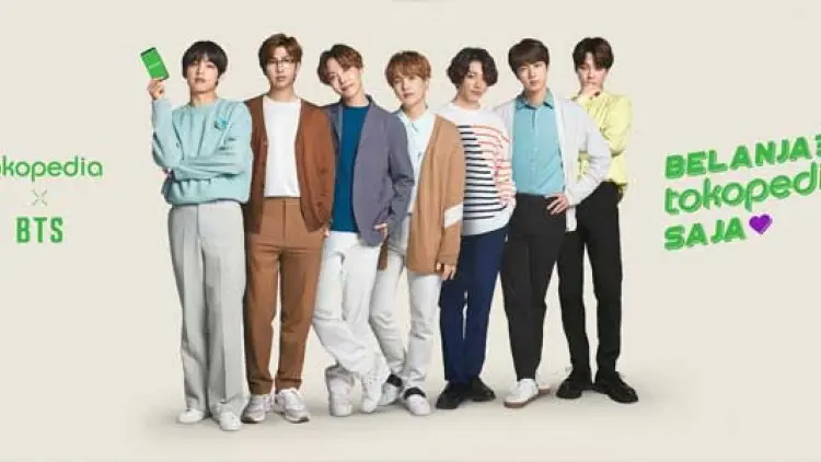 Banyak Prestasi, BTS Kolaborasi dengan Tokopedia