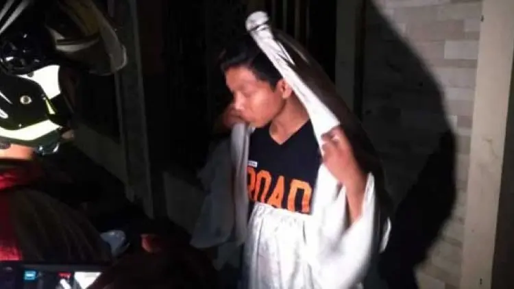 Ditangkap Jadi Pocong, Remaja Ini Mengaku Iseng