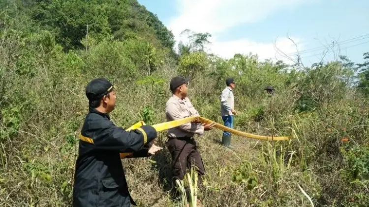 Kerugian Kebakaran Wisata Karangpara Mencapai Puluhan Juta Rupiah