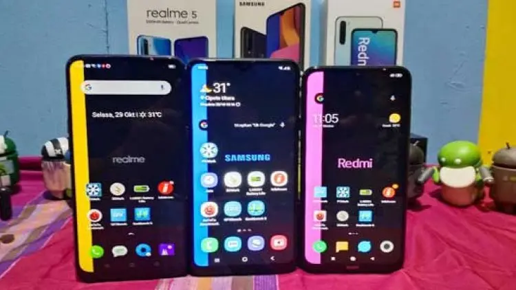 Adu Kuat Realme 5 vs Galaxy A20s vs Redmi Note 8