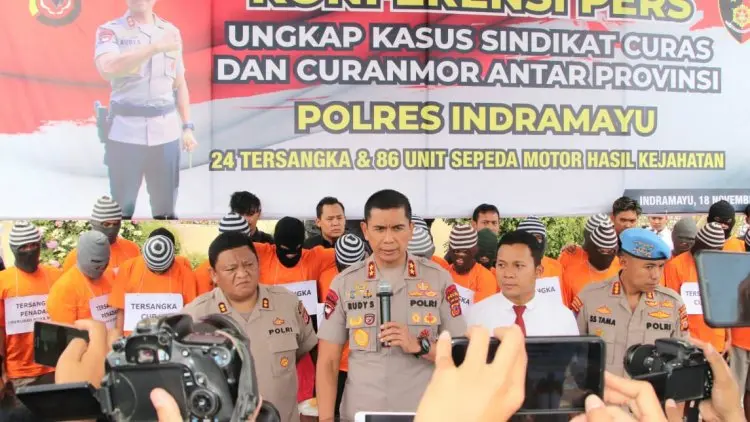Polres Indramayu Ciduk 24 Pelaku Curas dan Curanmor Antarprovinsi