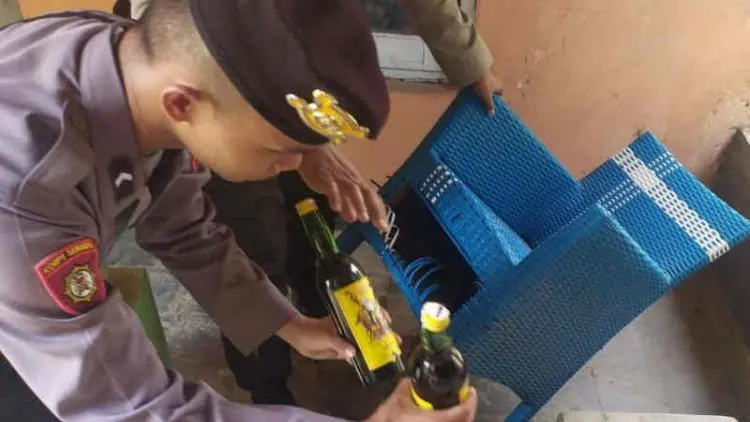 Polres Majalengka Sita 1.264 Botol Minuman Keras