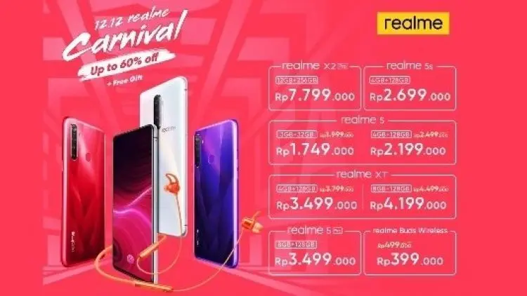 Ini Harga Spesial di Gelaran 12.12 Realme Carnival