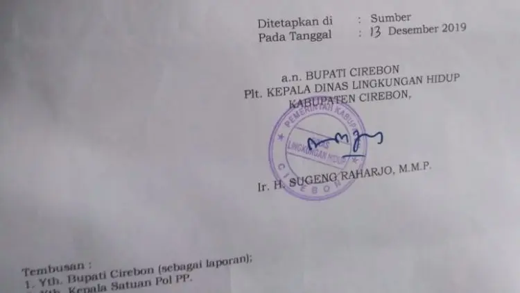 DLH Kab Cirebon Pakai Kop Surat Bupati, Kok?