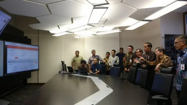 Jokowi Tinjau Integrated Digital Work di Bappenas