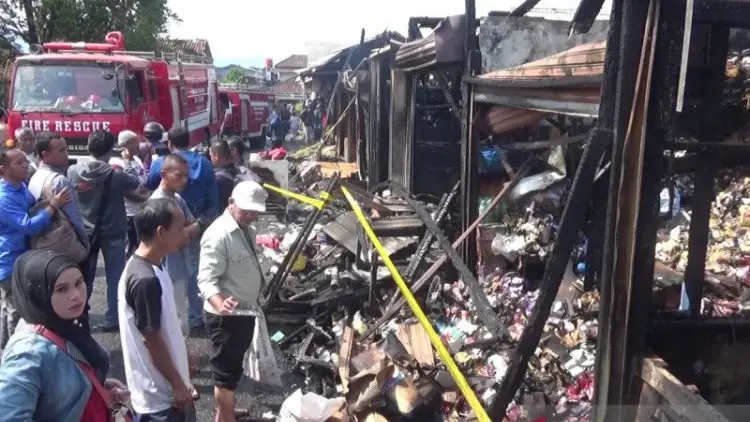 Pasar Penampungan di Sukabumi Kembali Terbakar