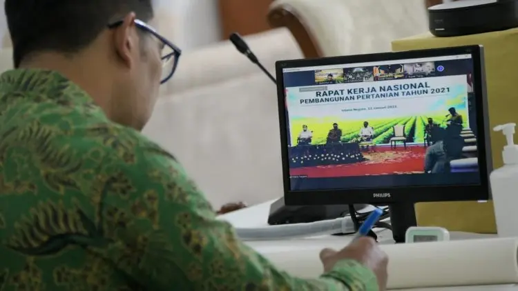 Gubernur Jabar Hadiri Pembukaan Rakernas Pembangunan Pertanian 2021 