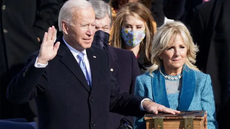 Momen Pelantikan Presiden AS Joe Biden