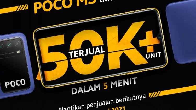 Mantap... 50 Ribu Lebih POCO M3 Ludes dalam Lima Menit