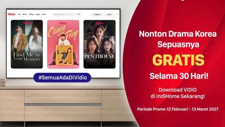 Buat Penggila Drakor, IndiHome dan Vidio Kolaborasi Sediakan Konten Gratis
