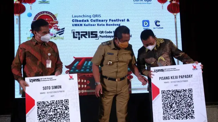 Foto: Launching QRIS BJB Digicash Cibadak Culinary Festival dan UMKM Kuliner Kota Bandung