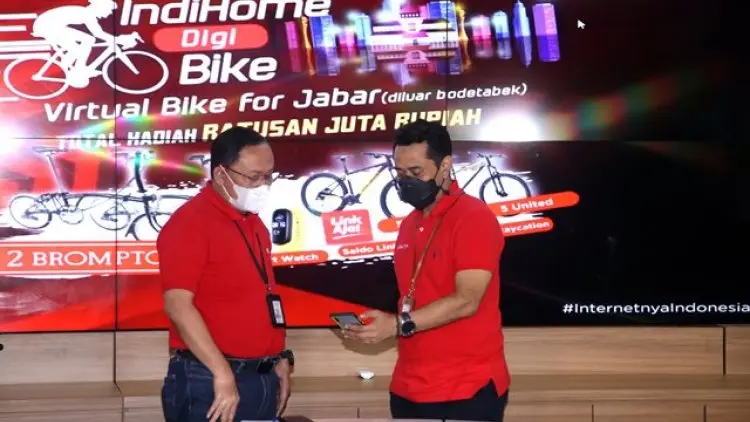 Telkom Jabar Gelar Ajang Balap Sepeda Virtual IndiHome DigiBike 2021 