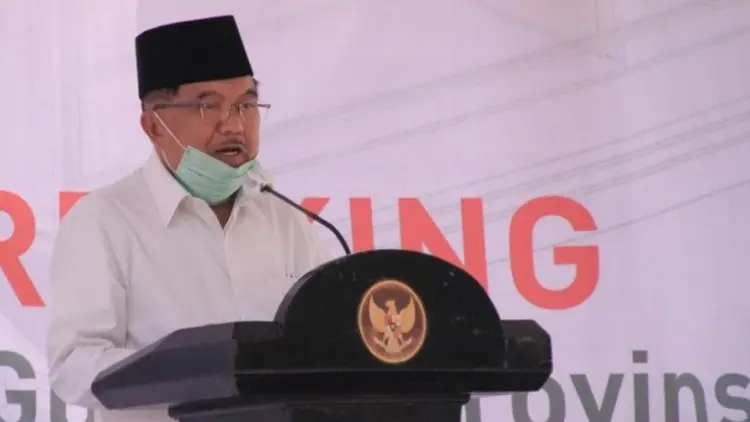 Jusuf Kalla Letakkan Batu Pertama Pembangunan Gudang Logistik PMI