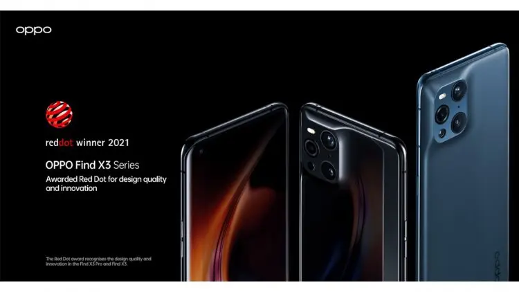 OPPO Find X3 Pro Sabet Red Dot Design Award 2021