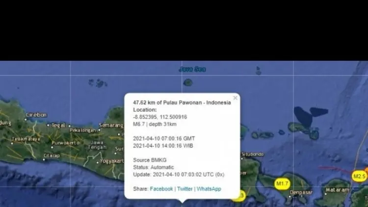 Gempa Terasa di Sejumlah Wilayah Jawa Timur