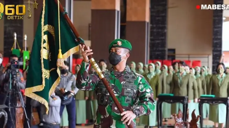 Kasad Andika Terima Laporan Kenaikan Pangkat 25 Perwira Tinggi TNI AD