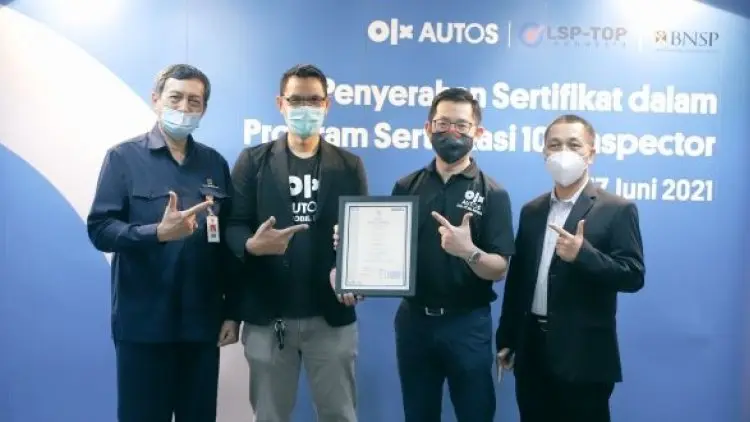 100 Inspector OLX Autos Peroleh Sertifikasi BNSP