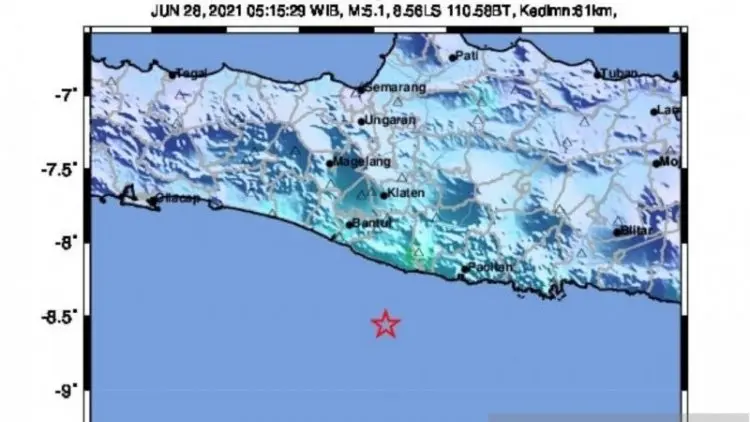 BMKG: Gempa Magnitudo 5,3 di Yogyakarta bukan "megathrust"