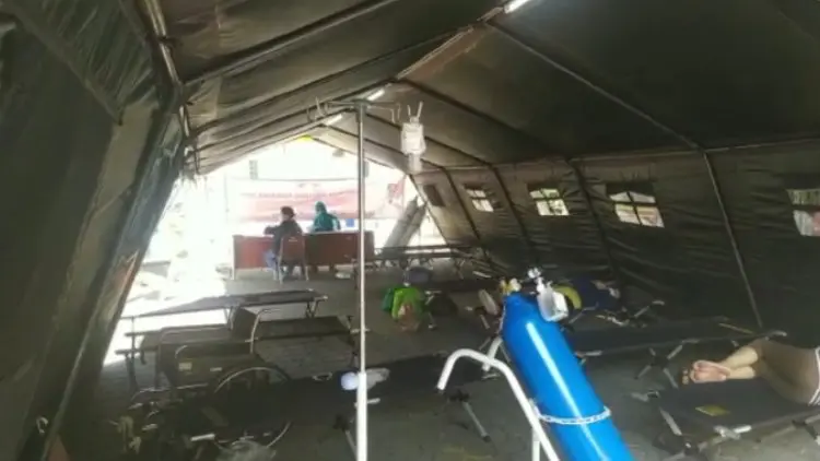BOR 100 Persen, BPBD Pasang Tenda Darurat di RSUD Kota Bogor