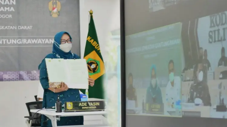 MoU Virtual, Kodam III Siliwangi Bangun Jembatan Rawayan di Kabupaten Bogor