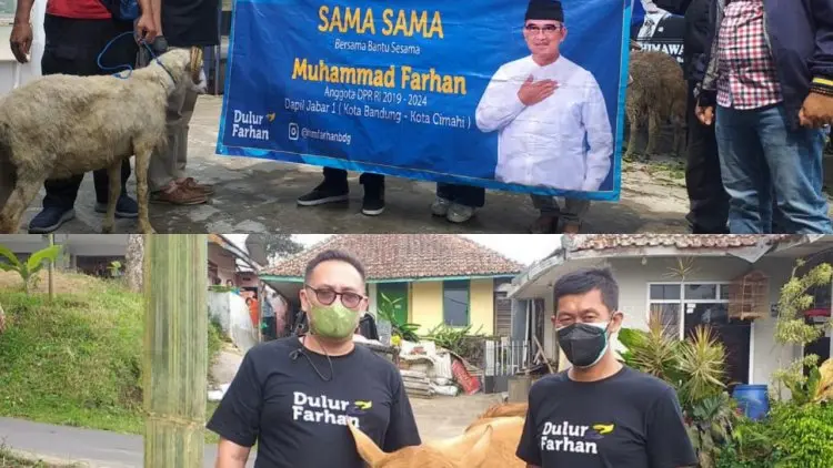 Muhammad Farhan Tebar Puluhan Hewan Kurban di Kota Bandung dan Cimahi
