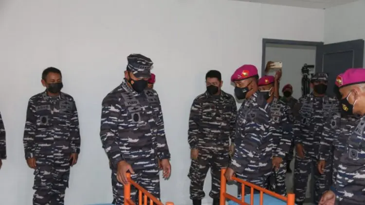 Kasal Tinjau Kesiapan Pangkalan Marinir Jadi RS Darurat Covid-19