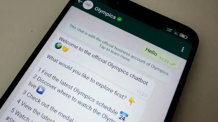 Whatsapp Rilis Chatbot Resmi Olimpiade Tokyo