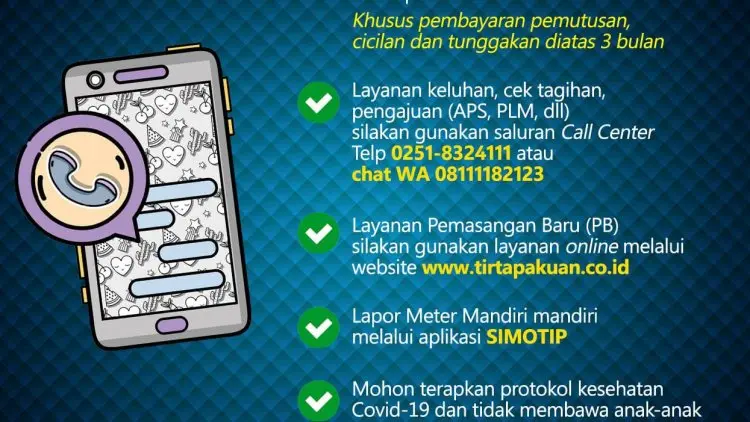 Tirta Pakuan Sesuaikan Jam Operasional dan Layanan Dimasa PPKM Level IV