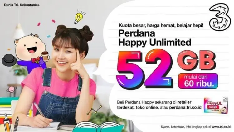Sambut Tahun Ajaran Baru, 3 Indonesia Hadirkan Solusi Hemat Belajar Daring